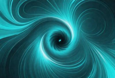 The primary subject of the image is a blue spiral, which appears to be a digital art or illustration. The spiral is set against a blue background, creating a visually striking scene. The overall atmosphere of the image is vibrant and dynamic, with the blue spiral being the focal point.