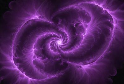 The primary subject of the image is a purple spiral, which appears to be a digital art or illustration. The spiral is set against a purple background, creating a visually striking and unique visual style. The colors and mood of the image are predominantly purple, giving it a calming and artistic atmosphere.