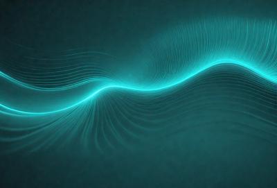 The primary subject of the image is a blue wave, which is the main focus of the scene. The wave is depicted in a digital art style, giving it a modern and visually appealing appearance. The setting is a dark blue background, which contrasts with the bright blue wave, creating a striking visual effect. The overall atmosphere of the image is serene and calming, with the blue wave serving as a peaceful and soothing element.