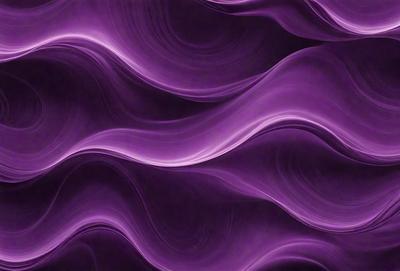 The primary subject of the image is a purple, swirling pattern that resembles a wave or a flowing water. The setting is a purple background, which complements the swirling pattern. The visual style is a digital art or illustration, as the purple swirls are created with a computer or digital tools. The colors and mood of the image are predominantly purple, giving it a calming and soothing atmosphere.