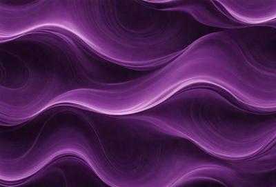 The primary subject of the image is a purple, swirling pattern that resembles a wave or a flowing water. The setting is a purple background, which complements the swirling pattern. The visual style is a digital art or illustration, as the purple swirls are created with a computer or digital tools. The colors and mood of the image are predominantly purple, giving it a calming and soothing atmosphere.