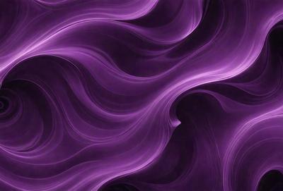 The primary subject of the image is a purple, swirling, and flowing pattern. The setting is a purple background, which adds to the overall visual style. The image appears to be a digital art or illustration, showcasing the artist's creativity and skill in designing the purple pattern. The colors and mood of the image are predominantly purple, creating a sense of calmness and tranquility.
