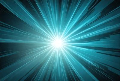 The primary subject of the image is a bright light source, possibly a light bulb or a star, with a blue hue. The light source is surrounded by a blue background, creating a visually striking scene. The visual style of the image is a combination of a photo and digital art, as it appears to be a close-up of the light source with a blue background. The colors and mood of the image are predominantly blue, giving it a cool and calming atmosphere.
