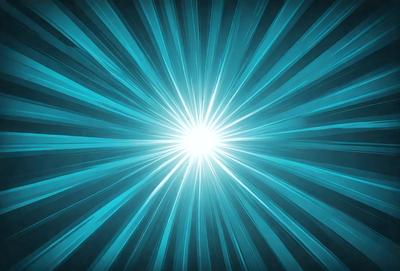The primary subject of the image is a bright light source, possibly a star or a light bulb, with a blue background. The light source appears to be the main focus of the image, and it is surrounded by a blue, star-like pattern. The visual style of the image is a combination of a photo and digital art, creating a unique and eye-catching effect. The colors and mood of the image are predominantly blue, giving it a calm and serene atmosphere.