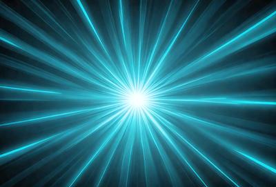 The primary subject of the image is a bright, blue light that appears to be a light source or a star. The light is surrounded by a blue background, which adds to the overall atmosphere of the image. The visual style of the image is digital art, as it is a close-up of the light source with a blue background. The colors and mood of the image are predominantly blue, creating a sense of depth and a futuristic or space-like setting.