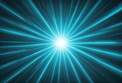 The primary subject of the image is a bright blue light, which appears to be a light source or a light bulb. The light is surrounded by a blue background, creating a visually striking scene. The visual style of the image is a combination of a photo and digital art, as it captures the light source in a unique and artistic manner. The colors and mood of the image are predominantly blue, giving it a cool and calming atmosphere.