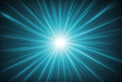 The primary subject of the image is a bright light source, possibly a star or a light bulb, with a blue hue. The light source is surrounded by a blue background, which adds to the overall atmosphere of the image. The visual style of the image is a combination of a photo and digital art, creating a unique and captivating scene. The colors and mood of the image are predominantly blue, giving it a calm and serene appearance.