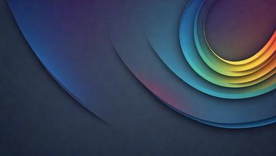 The primary subject of the image is a spiral pattern, which is a prominent feature in the visual style. The setting is a dark background, which contrasts with the spiral pattern. The colors and mood of the image are predominantly blue, creating a calm and serene atmosphere.