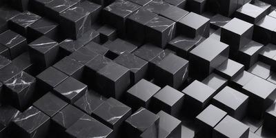 The primary subject of the image is a black and white marble pattern. The setting is a black and white marble surface, which creates a visually striking and elegant appearance. The visual style is a combination of a photo and digital art, as the marble pattern is intricately detailed and the overall atmosphere is sophisticated and timeless.