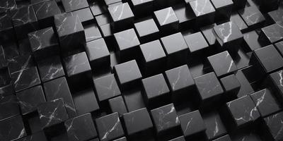The primary subject of the image is a black and white marble pattern. The setting is a black and white marble surface, which creates a visually striking and elegant appearance. The visual style is a black and white photo, emphasizing the contrast and texture of the marble. The colors and mood of the image are predominantly black and white, giving it a classic and timeless feel.