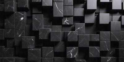 The primary subject of the image is a black and white marble wall. The setting is a black and white patterned wall, which gives the image a classic and elegant appearance. The visual style is a black and white photo, emphasizing the contrast and texture of the marble. The colors and mood of the image are predominantly black and white, creating a timeless and sophisticated atmosphere.
