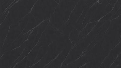 The primary subject of the image is a black marble countertop. The setting is a kitchen, with the countertop being the main focus of the scene. The visual style is a close-up of the marble countertop, showcasing its texture and pattern. The colors and mood of the image are predominantly dark, with the black marble countertop being the main source of contrast and visual interest.