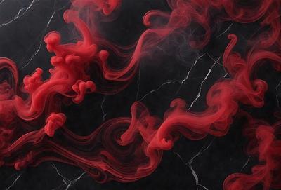 The primary subject of the image is a red, swirling, and flowing pattern, which appears to be a digital art or illustration. The setting is a black background, which contrasts with the red pattern. The visual style suggests that the image is a creative and artistic representation of the red flowing pattern. The colors and mood of the image are predominantly red, which gives it a bold and striking appearance.