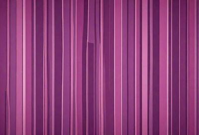 The primary subject of the image is a purple wall with a striped pattern. The setting is a room with a purple wall, and the visual style is a patterned wallpaper. The colors and mood of the image are predominantly purple, creating a calm and soothing atmosphere.