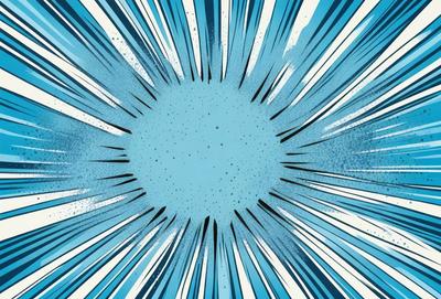 The primary subject of the image is a blue circle, which appears to be a sun or a light source. The setting is a blue background, which creates a contrasting and visually appealing effect. The visual style of the image is a combination of digital art and illustration, giving it a unique and artistic appearance. The dominant colors in the image are blue and white, creating a calm and serene atmosphere.