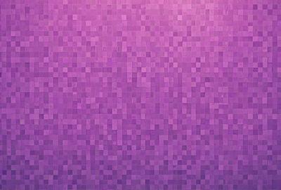 The primary subject of the image is a purple wall with a pattern of squares. The setting is a room with a purple wall, and the visual style is a digital art or illustration. The dominant colors are purple and white, creating a calm and soothing atmosphere.
