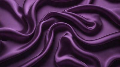Purple fabric with a pattern of swirls and waves.