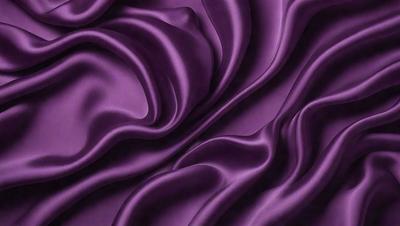 Purple fabric with a flowing pattern.