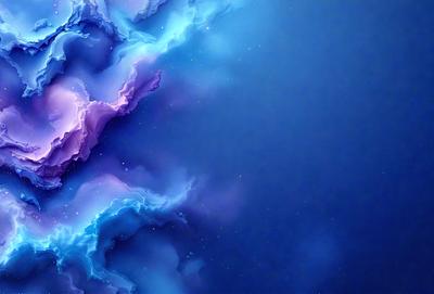 The primary subject of the image is a blue and purple swirling pattern, which appears to be a digital art or illustration. The setting is a dark blue background, creating a contrasting effect with the swirling pattern. The visual style suggests that the image is a creative and artistic representation, rather than a photo or a real-life scene. The dominant colors are blue and purple, giving the image a calming and serene atmosphere.