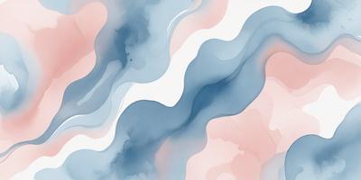 The primary subject of the image is a blue and white painting of a wave. The setting is a white background, and the visual style is a digital art or illustration. The dominant colors are blue and white, creating a calm and serene atmosphere.