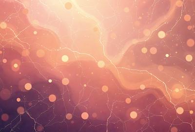 The primary subject of the image is a brightly colored, swirling pattern of dots, which creates a visually striking and vibrant scene. The setting is a pink background, which adds to the overall atmosphere of the image. The visual style is a combination of digital art and illustration, with the dots appearing as a digital artwork and the overall composition resembling an illustration. The colors and mood of the image are predominantly warm and lively, with the pink background and the swir