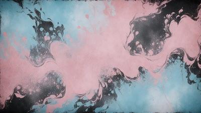 The primary subject of the image is a painting or drawing of a wave, featuring a mix of pink, blue, and white colors. The setting is a canvas or paper, and the visual style appears to be a combination of digital art and traditional painting techniques. The overall atmosphere of the image is dynamic and artistic, with the wave's movement and the contrasting colors creating a captivating visual experience.