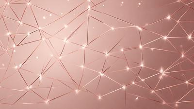 The primary subject of the image is a pattern of lights, which are arranged in a way that resembles a web or a network. The setting is a white background, which provides a clean and minimalist look to the pattern. The visual style is a combination of digital art and illustration, creating a unique and eye-catching design. The colors and mood of the image are predominantly pink, which gives it a warm and inviting atmosphere.