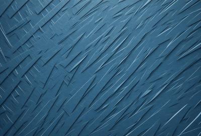 The primary subject of the image is a blue wall with a pattern of white lines. The setting is a room with a blue background. The visual style is a close-up of the blue wall with white lines. The colors and mood of the image are predominantly blue and white, creating a calm and serene atmosphere.