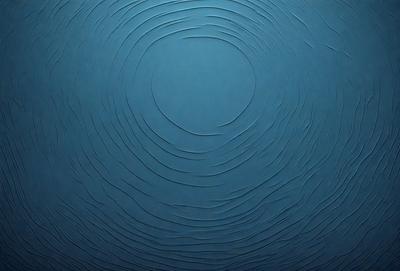 The primary subject of the image is a blue circle, which is the main object, scene, or focus of the image. The setting or background is a blue surface, which could be a wall, a painting, or a digital background. The visual style of the image is digital art, as it appears to be a digital painting or illustration. The dominant colors in the image are blue and white, creating a calm and serene atmosphere.
