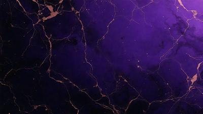 The primary subject of the image is a close-up of a marble surface with a purple hue. The setting is a dark room, and the visual style appears to be a digital art or illustration. The dominant colors are purple and black, creating a moody and dramatic atmosphere.