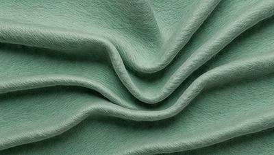 The primary subject of the image is a piece of green fabric, which is the main object, scene, or focus of the image. The setting/background consists of a green surface, possibly a table or a wall. The visual style of the image is a close-up of the fabric, showcasing its texture and details. The colors and mood of the image are predominantly green, giving it a calm and soothing atmosphere.