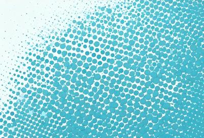 The primary subject of the image is a blue background with a pattern of blue dots. The setting is a blue sky, and the visual style is a digital art or illustration. The dominant colors are blue, and the overall atmosphere is calm and serene.