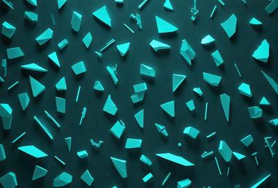 The primary subject of the image is a collection of blue triangles, which are arranged in a visually appealing pattern. The setting is a dark blue background, which contrasts with the bright blue triangles. The visual style of the image is a combination of digital art and illustration, creating a unique and eye-catching design. The dominant colors in the image are blue, which gives the scene a calm and soothing atmosphere.