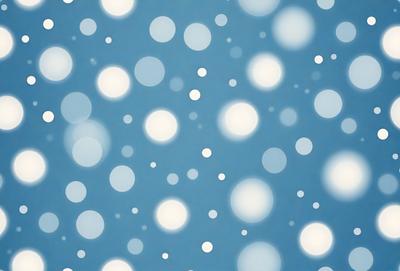 The primary subject of the image is a snowy scene with a blue background. The setting appears to be a winter landscape, possibly a snowy sky or a snow-covered ground. The visual style of the image is a digital art or illustration, as it features a pattern of white dots on a blue background. The colors and mood of the image are predominantly cold and serene, with the white dots and blue background creating a sense of tranquility and calmness.