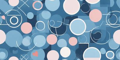 The primary subject of the image is a blue and white pattern, which is a digital artwork. The setting is a blue background, and the visual style is digital art. The dominant colors are blue and white, creating a calm and soothing atmosphere.