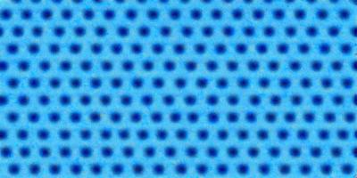 The primary subject of the image is a blue background with a pattern of white dots. The setting appears to be a blue surface, possibly a wall or a piece of fabric. The visual style of the image is a close-up of the blue background with the white dots, which gives it a clean and organized appearance. The colors and mood of the image are predominantly blue and white, creating a calm and serene atmosphere.