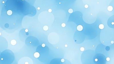 The primary subject of the image is a blue background with white bubbles or snowflakes scattered across it. The setting appears to be a wintery or snowy environment, as the bubbles or snowflakes are reminiscent of snow. The visual style of the image is a digital art or illustration, as the bubbles or snowflakes are created with precision and detail. The colors and mood of the image are predominantly blue and white, giving it a calm and serene atmosphere