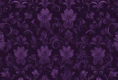 Purple floral pattern on a purple background.