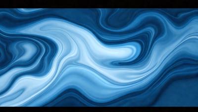 The primary subject of the image is a blue and white swirl pattern. The setting is a blue background, and the visual style appears to be a digital art or illustration. The dominant colors are blue and white, creating a calming and soothing atmosphere.