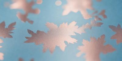 The primary subject of the image is a close-up of a leaf pattern on a blue surface. The setting appears to be a textured surface, possibly a wall or a piece of fabric. The visual style of the image is a combination of a photo and digital art, as it captures the intricate details of the leaf pattern while also showcasing the blue background. The colors and mood of the image are predominantly blue, creating a calm and serene atmosphere.