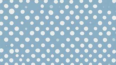 The primary subject of the image is a pattern of white dots on a blue background. The setting is a large, open space with no visible objects or people. The visual style is a combination of a photo and a digital art, as the dots are arranged in a way that resembles a painting. The colors are predominantly white and blue, creating a calm and serene atmosphere.