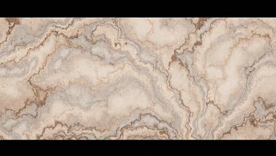 The image features a marble-like pattern with a white and brown color scheme. The primary subject is a close-up of the marble pattern, showcasing its intricate details. The setting is a wall with the marble pattern as the main focus. The visual style is a close-up of the marble pattern, which gives the image a realistic and textured appearance. The colors and mood of the image are warm and inviting, with the white and brown tones creating a sense of elegance and soph