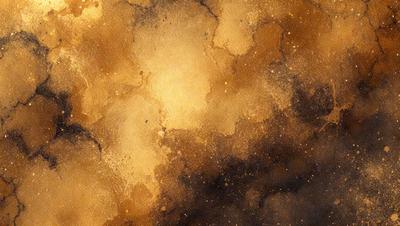 The primary subject of the image is a close-up of a brown, textured surface, possibly a wall or a piece of art. The setting appears to be a room with a yellowish hue. The visual style of the image is a combination of a photo and a digital art, illustration, or drawing. The dominant colors in the image are brown and yellow, creating a warm and earthy atmosphere.