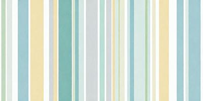 The primary subject of the image is a striped wallpaper with a blue and yellow color scheme. The setting is a room with a blue and yellow striped wallpaper, which creates a vibrant and lively atmosphere. The visual style of the image is a patterned wallpaper, which adds a unique and artistic touch to the room.
