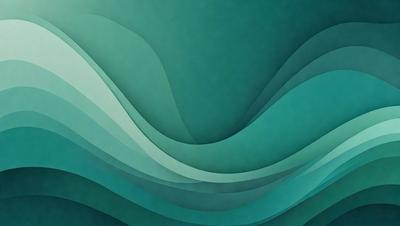 The primary subject of the image is a large, colorful wave. The wave is depicted in a digital art style, with a blue and green color scheme. The setting is a dark blue background, which contrasts with the vibrant colors of the wave. The visual style gives the impression of a dynamic and energetic scene.