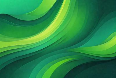 The primary subject of the image is a green, leafy plant with a vibrant, lush appearance. The setting is a green background, which complements the plant's color and adds to the overall atmosphere. The visual style is a digital art or illustration, showcasing the intricate details of the plant's leaves. The colors and mood of the image are predominantly green, creating a sense of freshness and natural beauty.