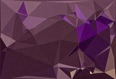 The primary subject of the image is a purple and brown geometric pattern. The setting is a dark background, which contrasts with the vibrant colors of the pattern. The visual style is a combination of digital art and illustration, creating a unique and intricate design. The dominant colors are purple and brown, giving the image a moody and artistic atmosphere.