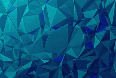 The primary subject of the image is a blue and white geometric pattern, which is the main focus of the image. The setting is a blue background, which complements the pattern. The visual style is a digital art or illustration, as the pattern is intricately designed and detailed. The dominant colors are blue and white, creating a calm and soothing atmosphere.