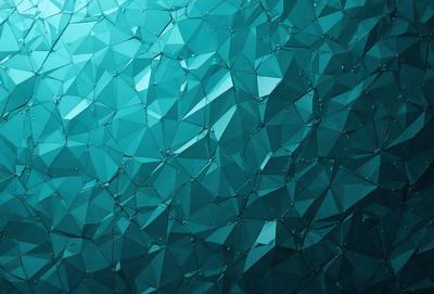 The primary subject of the image is a blue and white geometric pattern, which is the main focus of the image. The setting is a blue background, which complements the pattern. The visual style is a digital art or illustration, as the pattern is intricate and detailed. The dominant colors are blue and white, creating a calm and soothing atmosphere.