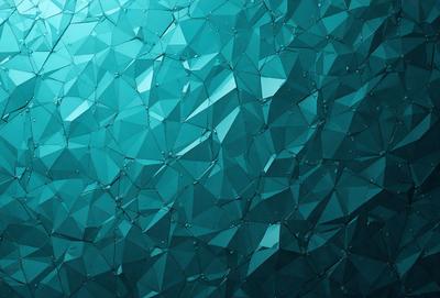 The primary subject of the image is a blue and white geometric pattern, which is the main focus of the image. The setting is a blue background, which complements the pattern. The visual style is a digital art or illustration, as the pattern is intricate and detailed. The dominant colors are blue and white, creating a calm and soothing atmosphere.